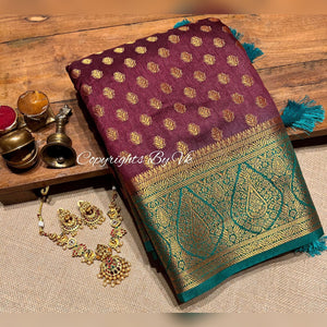Vk Sarees Dupion Silk with Copper Zari - Sheetal Fashionzz