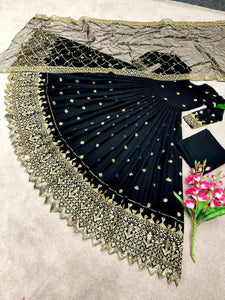 Designer Party Wear Look Heavy Embroidery Sequence Work Gowns - Sheetal Fashionzz