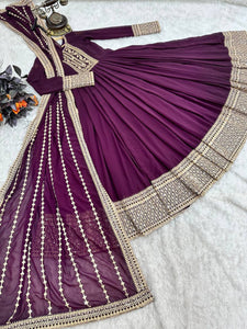 Fix Georgette Anarkali Long Gown - Sheetal Fashionzz
