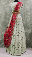 Load image into Gallery viewer, Handloom Georgette lehenga with sequence butta - Sheetal Fashionzz
