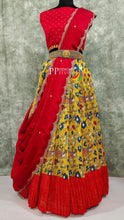 Load image into Gallery viewer, HANDLOOM Kalamkari Crush Silk Lehenga with Beautiful Kalamkari print - Sheetal Fashionzz
