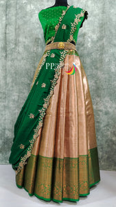 Gorgeous Kanchipuram Lehenga/Crop top lehenga - Sheetal Fashionzz
