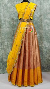 Gorgeous Kanchipuram Lehenga/Crop top lehenga - Sheetal Fashionzz