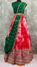 Load image into Gallery viewer, Pure Handloom Banarasi Organza Lehenga/Crop top Lehenga - Sheetal Fashionzz
