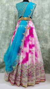 Pure Handloom Banarasi Organza Lehenga/Crop top Lehenga - Sheetal Fashionzz