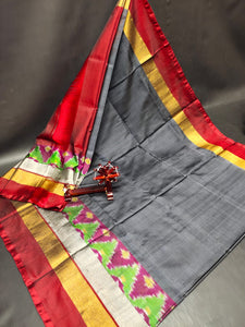 Uppada pattu Pochampalli border plain sarees - Sheetal Fashionzz