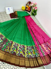 Load image into Gallery viewer, Mangalagiri LT Pattu Sarees with Pochampally border - Sheetal Fashionzz
