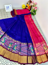 Load image into Gallery viewer, Mangalagiri LT Pattu Sarees with Pochampally border - Sheetal Fashionzz
