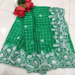 Organza cutwork checked lehenga Dupatta with - Sheetal Fashionzz