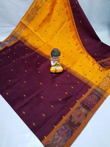 Tripura Silk with pochampalli border in Nakshatra Buta sarees  - Sheetal Fashionzz