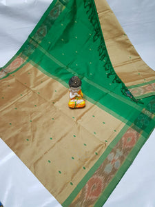 Tripura Silk with pochampalli border in Nakshatra Buta sarees  - Sheetal Fashionzz