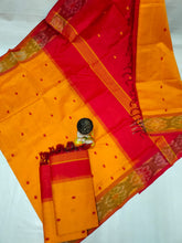 Load image into Gallery viewer, Tripura Silk with pochampalli border in Nakshatra Buta sarees  - Sheetal Fashionzz
