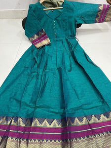  TRADITIONAL NARAYANPET COTTON LONG FROCK GOWNS