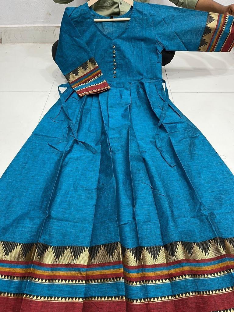 Cotton Regular Wear Ladies Long Frock 0001, Size: 34, Age Group: 02-29 at  Rs 2500/set in Guntur