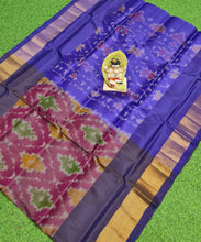 Load image into Gallery viewer, Uppada Soft Silk with Pochamally design sarees - Sheetal Fashionzz

