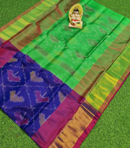 Uppada Soft Silk with Pochamally design sarees - Sheetal Fashionzz