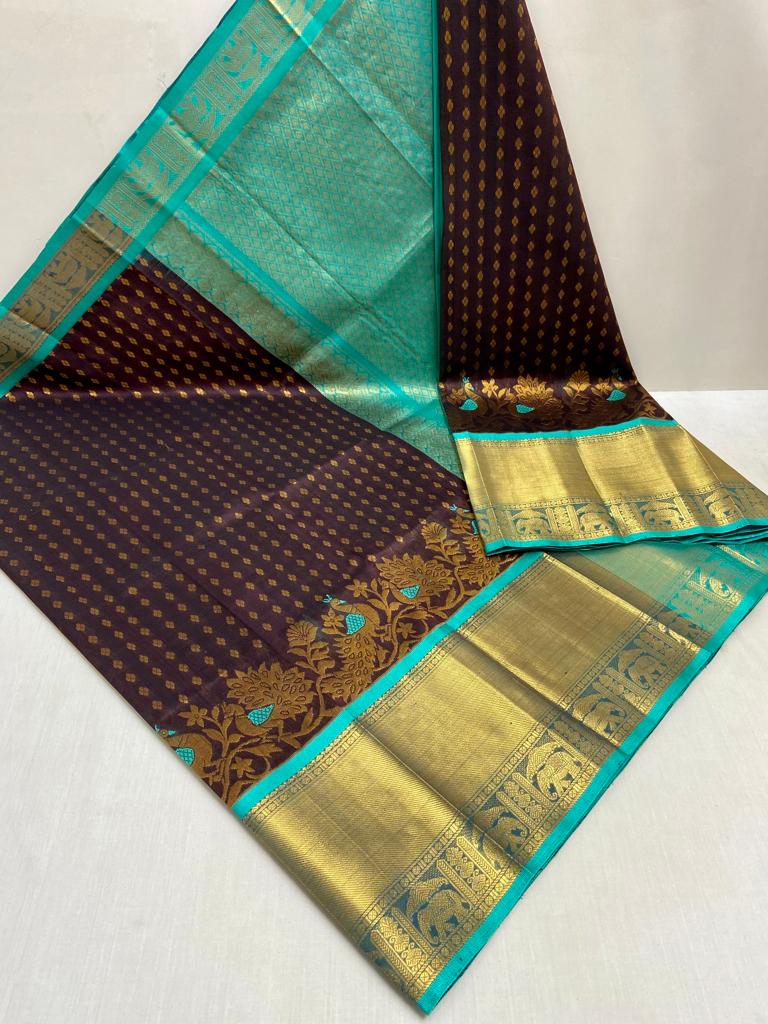 Handloom Kuppadam silk tissue saree with maggam work blouse. . Ready to  wear, Ready to ship in USA Blouse size 36-42 Fall, picot, tassle... |  Instagram