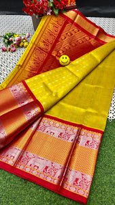 Kuppatam Kanchi Plate Silk Sarees - Sheetal Fashionzz