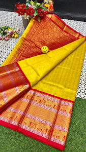 Kuppatam Kanchi Plate Silk Sarees - Sheetal Fashionzz