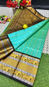 Kuppatam Kanchi Plate Silk Sarees - Sheetal Fashionzz