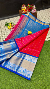 Kuppatam Kanchi Plate Silk Sarees - Sheetal Fashionzz