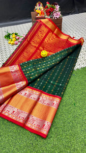 Kuppatam Kanchi Plate Silk Sarees - Sheetal Fashionzz