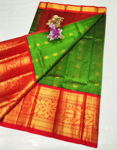 Kuppatam Kanchi Plate Silk Sarees - Sheetal Fashionzz