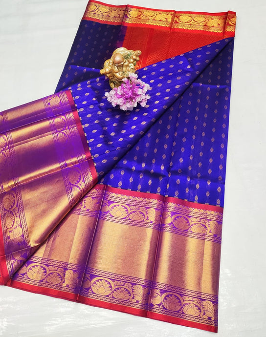 Kuppatam Kanchi Plate Silk Sarees - Sheetal Fashionzz