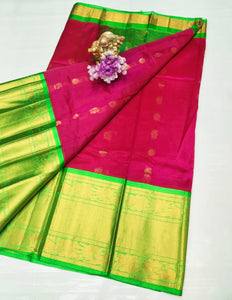 Kuppatam Kanchi Plate Silk Sarees - Sheetal Fashionzz