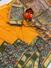 Load image into Gallery viewer, Mangalagiri with kalamkari border - Sheetal Fashionzz
