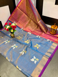 Uppada tissue by pattu printed sarees - Sheetal Fashionzz