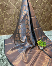 Load image into Gallery viewer, Copper zari banarasi tissue silk sarees
