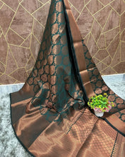 Load image into Gallery viewer, Copper zari banarasi tissue silk sarees
