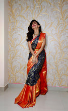 Load image into Gallery viewer, Light Weight Victorian designs in kanchi sarees with contrast border
