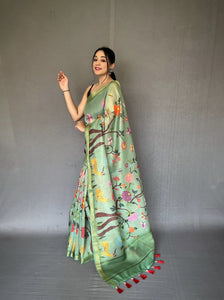 Summer special tissue with digital print saree