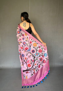 Summer special tissue with digital print saree