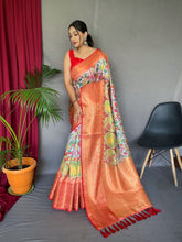 Load image into Gallery viewer, KALAMKARI digital printed saree 
