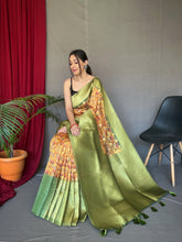 Load image into Gallery viewer, Kora organza Kalamkari

3D digital print sarees
