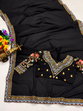 Load image into Gallery viewer, Heavy Georgette with Embroidery Sequence Readymadebl blouse
