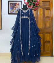 Load image into Gallery viewer, NEW DESIGNER EMBROIDERED ANARKALI GOWN
