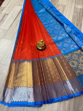 Load image into Gallery viewer, Handloom Mangalagiri Pattu by cotton Silk Sarees
