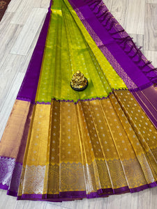 Handloom Mangalagiri Pattu by cotton Silk Sarees