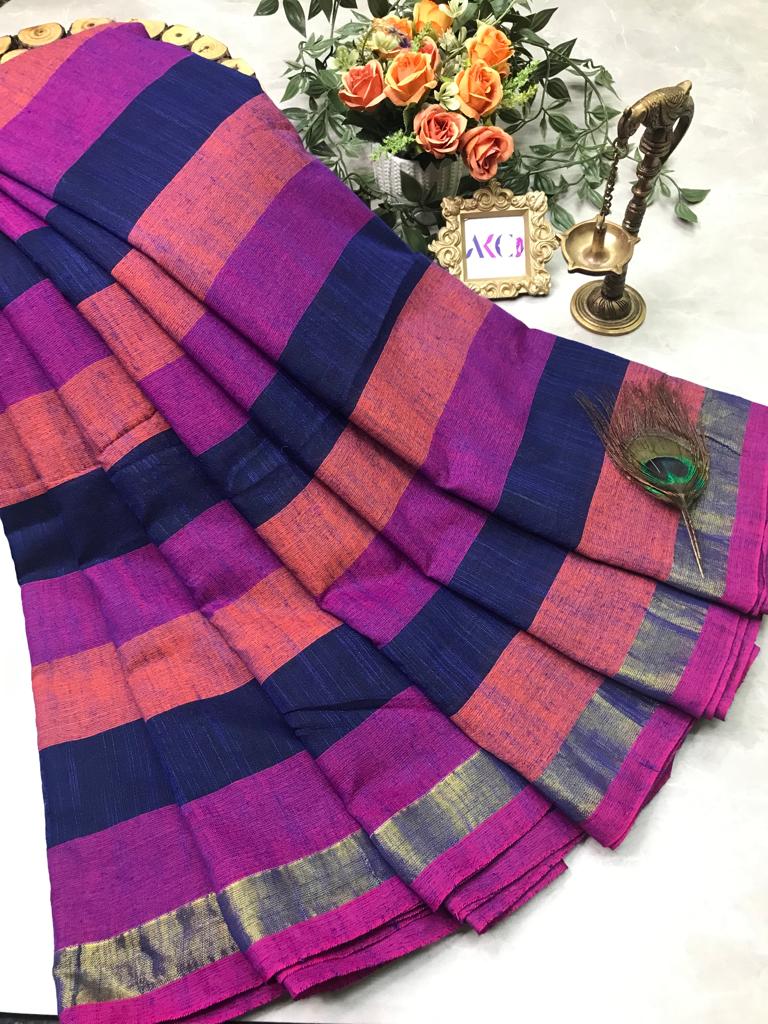 Akc office Wear Linen sarees