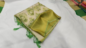 Softy silk Banarasi with digital print