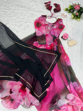 Load image into Gallery viewer, Anarkali gown with Digital printed Jimmy organza silk
