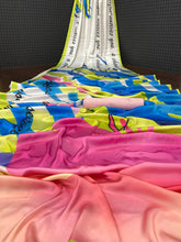 Load image into Gallery viewer, Japan Satin silk sarees with digitalprint
