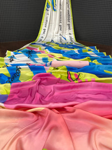 Japan Satin silk sarees with digitalprint