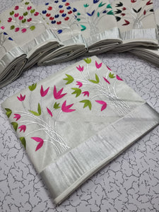 Traditional kerala cotton sarees