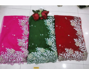 Netted Cutwork Dupatta for Half Saree and lehengas