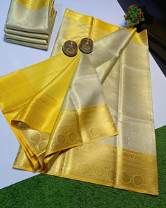 Banarasi tissue silk saree with brocade blouse